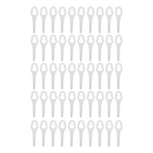 ChenQuanSarl-Lame De Tondeuse À Gazon Lames , 50 Pièces En Plastique Lames De Tondeuse À Gazon Pièces Pour Alm 28 / Alm 30 / Art 23 Accu/Art 23 U(Blanc) - Neuf