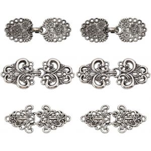 Kjdal-6 Pince &Agrave; Pull 3 Fermoirs &Agrave; Ch&acirc;le De Style Vintage Argentque Pour Robe Chemise Broche Ceinture Arri&egrave;re Pour Cardigans V&ecirc;tements Manteaux &Eacute;charpes - Neuf