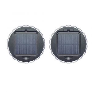 Lot De 2 Lampes Solaires Murales R&eacute;glables, &Eacute;tanches, &Agrave; Led, Pour Terrasse Ou Jardin, Avec 8 Modes D'&eacute;clairage - Neuf