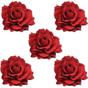 Pinces À Cheveux Florales, Pinces À Cheveux Roses, Broche Florale, Pinces À Cheveux Florales, Accessoires Pour Cheveux Roses Pour Femmes, Mariage, Lot De 5 - Neuf