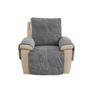 Housse De Protection Pour Fauteuil Inclinable Gris Fonc&eacute; Avec Poche Lat&eacute;rale - Neuf