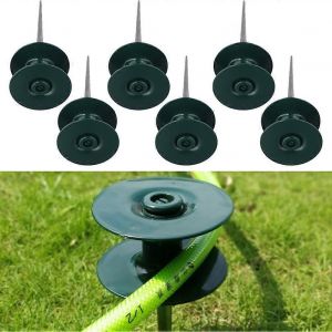 Tuyau D'Arrosage Guide Sur Spike Résine De Guide De Rouleau De Lourds Zinc Spike Pack De 6 Tuyau D'Accessoires Ajustement Universel - Neuf