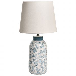 Lampe &Agrave; Poser Lempa C&eacute;ramique Blanc/Bleu - Neuf
