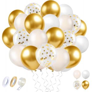 SJZG-Latax Nude Lot De 60 Ballons &Agrave; L'H&eacute;lium De 30 Cm Avec 2 Rubans, 1 Guirlande De Ballons, Ballons Latax Nude Pour Mariage, Anniversaire, F&ecirc;te Pr&eacute;natale, Remise De Dipl&ocirc;me, D&eacute;coration De F&ecirc;te - Neuf