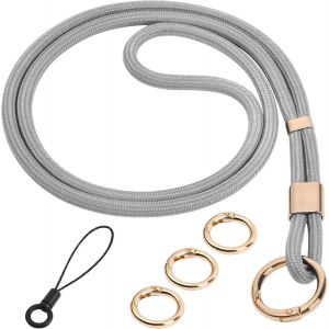 Cordon Tour Cou Pour Cl&eacute;s, Lani&egrave;re Nylon Lani&egrave;res Porte Badge, Lanyard Porte-Cl&eacute;s Universelle R&eacute;glable, Avec Anneau En M&eacute;tal, Pour Badge, Cl&eacute; Et Porte-Cartes D'identit&eacute; - Neuf