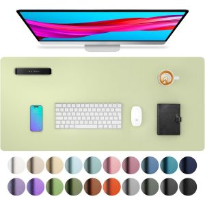 DDA-Sous-main de bureau et maison ¿¿tanche, tapis de souris, tapis de bureau antid¿¿rapant, en cuir PU, 80 cm x 40 cm, Herbe Vert - Neuf