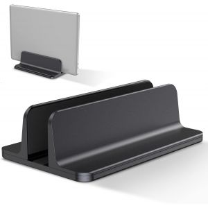 TIANYI-Support Ordinateur Portable Vertical, Support PC Portable en Aluminium Réglable Bureau Laptop Stand pour MacBook Pro/Air, iPad, Surface, HP, Lenovo, Tablette et Autre Laptops - Noir - Neuf