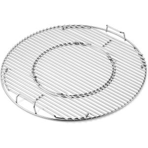 Ulteronixshop-Grilles de Cuisson pour barbecues &agrave; Charbon 57 cm/Gourmet BBQ System, grilles en Acier Robuste avec Insert GBS pour Accessoires Polyvalents &iquest; Argent (8835) - Neuf