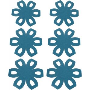 Kalanka-Protecteurs De Casseroles Et Poêles, Lot De 6, 3 Tailles Différentes De Séparateurs Pour Empiler Les Protecteurs De Poêle En Feutre Avec Des Trous, Bleu - Neuf
