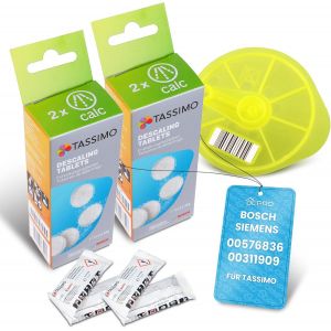 JGD-Disque de nettoyage + 2 d&eacute;tartrants pour Bosch Siemens 576836 00576836 311909 00311909 Kit de nettoyage et de d&eacute;tartrage pour machine &agrave; caf&eacute; Tassimo - Neuf