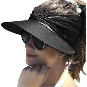 Femmes Pare-Soleil Chapeau Large Bord Upf 50+ Protection Uv &Eacute;t&eacute; Chapeau De Plage Topless Pliable Rapidement S&eacute;chage Protection Solaire Plage Sport Cap - Neuf
