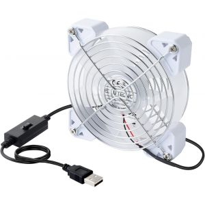 Ventilateur RGB 120mm 5 V avec 3 vitesses réglables (1100/1300/1500 tr/min), 120mm Fan compatible avec ordinateur/PS4/TV Box/récepteur/cabine AV/routeur - Neuf
