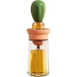 Flacon Distributeur D'Huile Avec Brosse R&eacute;cipient De Stockage Et Distributeur D'Huile Et Pinceau &Agrave; Badigeonner En Silicone Pour Cuisine Barbecue Grillade Cuisson Et Cuisson Pot De[APP8811723] - Neuf