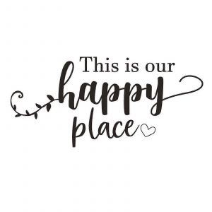 arbre de no&euml;l C'Est Notre Endroit Heureux, Chambre &agrave; coucher coiffeuse D&eacute;coratif Sticker Mural - Neuf