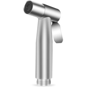 JGD-T&ecirc;te de Douchette wc inoxydable pulv&eacute;risateur de bidet &agrave; main pour toilette pour douche salle de bain hygi&egrave;ne papier toilette nettoyage des couches (pulv&eacute;risateur seulement, Couleur argent) - Neuf