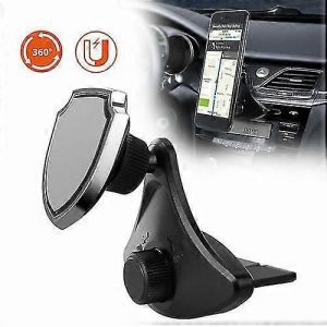 2 En 1 Lecteur Cd Fente Support De Voiture Magn&eacute;tique Pour T&eacute;l&eacute;phone Portable Iphone Samsung Gps - Neuf