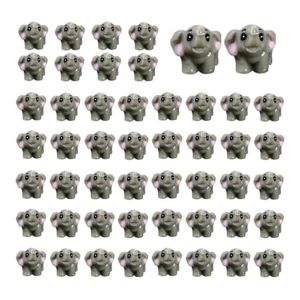 Lot De 50 Mini Figurines D'animaux En Resine, Miniatures D'animaux Sauvages (Elephant) - Neuf