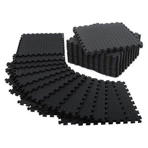 Lot De 12 Tapis D'exercice Pour Salle De Sport A Domicile Ou Rembourrage De Sol Pour Yoga, Musculation, Equipement De Gymnastique, Gris - Neuf