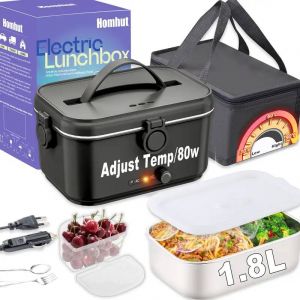 Bo&icirc;te &agrave; Lunch &Eacute;lectrique 1.8L 80W &ndash; Chauffage Portable avec Sac Isotherme - Neuf