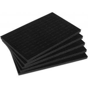 Tianyi-Plateaux À Boucle D'oreille Velours, 5 Pièces Insérer Des Porte-Anneaux Éponge Anneaux Boucle D'oreille Boite De Rangement En Velours Et Verre D'affichage, Bague En Noir Plateaux - Neuf