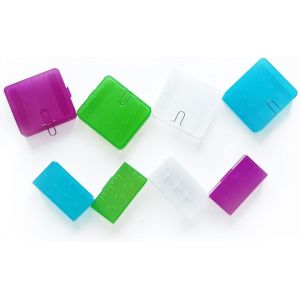 8 Pcs Bo&icirc;te &agrave; Piles en Plastique Transparente,Bo&icirc;te de Rangement de Batterie,Batterie Color&eacute;e Organisateur(4 Gros + 4 Petits,4 Couleurs) - Neuf