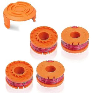 Bobine de fil de rechange longue durée Worx Wa0004.1 - 1,65 mm/3 m - compatible avec les tondeuses à gazon Worx (4 bobines + 1 capuchon) - Neuf