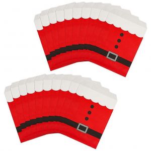 50Pcs Papier de Bonbons Sacs Pour une Utilisation &agrave; Domicile 18X13X0.1CM Rouge Rectangulaire Fonction de Stockage Pour No&euml;l - Neuf