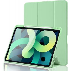 LORANKA-Coque pour iPad Air 7 11 Pouces 2025 M3 / Air 6 2024 M2 / Air 5/4 2022 2020 10,9 Pouces avec Porte-Stylo, Prend en Charge la Charge de Pencil 2nd Gen, Auto R&eacute;veil/Sommeil Smart Cover, Vert Ma - Neuf