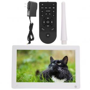 Cadre photo numerique a induction 11,6 pouces 16:9 1920 x 1080 1080p, compatible avec la lecture de videos, d'images, de musique, d'horloge et de calendrier, 100-240 V (blanc US) - Neuf