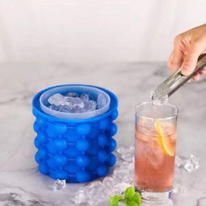 Bac À Glaçons, De La Magie, Des Cubes De Glace, Ice Cube Maker, Seau À Glace En Silicone, Moule À Glaçons Avec Couvercle, Glace Genie, Économiseur D'espace Pour L'apéritif, Bricolage - Neuf