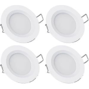 Camping-Car Bateau 12v Led Plafonniers Encastrés,Paquet De 4 Dimmable 3w 3200k Aluminium - Neuf