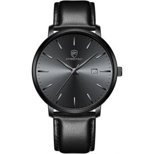 Montres Minimalistes Pour Homme,Montre Analogique &Agrave; Quartz,&Eacute;tanche Jusqu'&agrave; 3 Atm,Bracelet En Cuir,Date,Montre De Sport Pour Homme.[J780] - Neuf