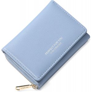 Porte Monnaie Femme,Petit Portefeuille Femme,Portefeuille Femme En Cuir Pu,Portefeuille &Agrave; Trois Volets,Court Zipp&eacute; Avec 7 Emplacements Pour Cartes Petit Porte Feuille - Neuf