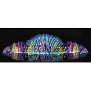 Kit Point De Croix Compt&eacute; Andriana "Fontaine Chantante" 19x59 Cm - Neuf