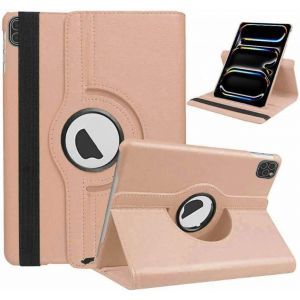 Kalanka-Étui Rotatif Pour Ipad Pro 13"" M4 (2024) A2925/A2926/A3007, Rotation Intelligente À 360 Degrés, Fonction Veille/Réveil Automatique Pour Ipad Pro 13"" (Or Rose) - Neuf