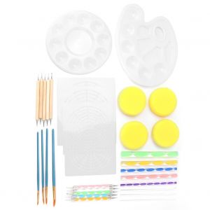 Kit de 36 outils de pointillage pour peinture sur pierre, gaufrage, sculpture sur argile, art ceramique - Neuf