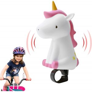 Kal-Sonnette Velo Enfant, Klaxon Velo Enfant, Mini Sonnette Velo Enfant Fille, Accessoire Velo Enfant, Squeeze Horns Pour Vélo D'enfant, Tricycle, Draisienne - Neuf