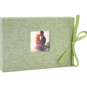 Photo Album 10x15 Mini Livret À Photos Avec Pochettes Couverture En Tissu Lin, Albums Photos 26 Pages (Pour 52 Photos), Album Photos Pour Famille/Mariage/Voyage/Bébébeige (1 Paquet) - Neuf