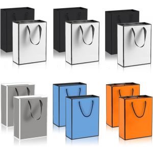 TIANYI-12X Sac de Kraft, Sac Cadeau en Papier, Pochette Cadeau, Kraft Sac Cadeau, Pochettes Cadeaux Recyclable pour Noël Mariage Anniversaire Fête 20X10X28cm - Neuf