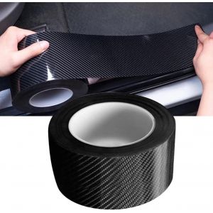 Fibre De Carbone Voiture Autocollant Adh&eacute;sif, Protecteur De Seuil De Porte De Voiture Anti-Kick Guard Protection Pour Toute Voiture - Neuf