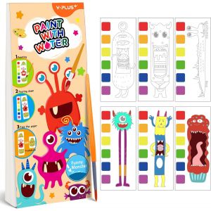 Kalanka-Peinture Avec Livres D'eau Pour Tout-Petits Papier De Peinture Aquarelle Enfants 1-4 Ans Cadeau Artisanat D'art Avec Pinceau - Mini Monstres - Neuf