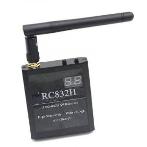 RC832H 5.8G 48CH R&eacute;cepteur Vid&eacute;o 12V Recherche automatique de canaux pour TS832 TS5823 TS5828 RC Avion Hel - Neuf