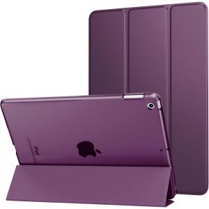 Étui Compatible Avec 2018/2017 Ipad 9.7 6th/5th Gen, Etui À Rabat Avec Support Ultra-Mince Et Léger Avec Semi-Transparent Protecteur En Polycarbonate, Pourpre Profond.[F5323] - Neuf