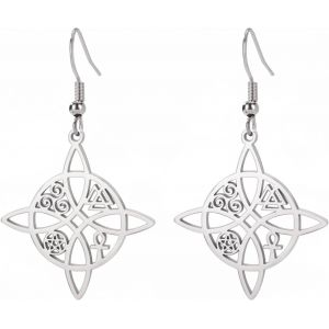Kal-Collier De N?ud De Sorcière Pour Femmes N?ud Celtique Irlandais Pentagramme Trinité Lune Ankh Croix Triquetra N?ud Trinité Collier Viking Amulette Païen Wiccan Bijoux Cadeau - Neuf