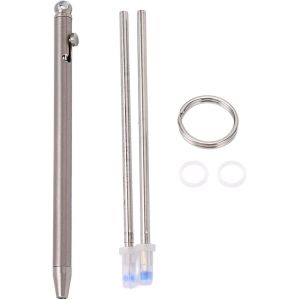 Chenquansarl-Mini Stylos Avec Porte-Clés, Petits Stylos Porte-Clés, Stylo De Poche Portable Edc En Alliage De Titane Mini Stylo À Bille Porte-Clés Pour Voyage(Stylo Porte-Clés En Titane, Couleur Natu - Neuf