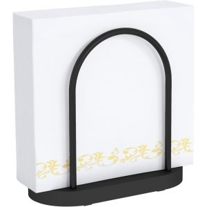 Eryi-Porte-Serviettes Courbé De Table Noir Support De Serviette Papier Moderne Porte Serviette Distributeur De Serviettes Décoration Pour La Maison Cuisine Restaurant, En Métal & Bois - Neuf