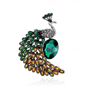 Vert Cristal Strass Broche Broche Pour Les Femmes, Les Jeunes Filles De L'action De Grâces Jour De Cadeau De Bijoux De Fantaisie - Neuf