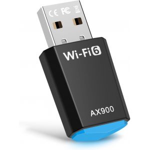 VornixorSarlshop-Cl&eacute; WiFi 6 pour PC, Puissante AX900 Mbps Double Bande 5,8Ghz/2,4Ghz, Dongle WiFi Adaptateur USB WiFi Cl&eacute; pour Windows 11/10 - Neuf