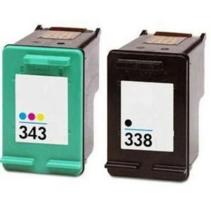 338 343 XL Cartouches d'encre Remanufacturées pour HP 338XL pour HP Photosmart B8330 B8350 2605 2610 2710 Deskjet 460 5740 6520 - Neuf