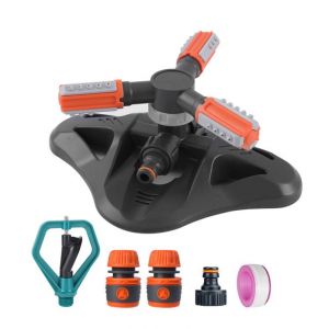 Arroseur de jardin, arroseur de pelouse, syst&egrave;me d'irrigation de pelouse, arroseur de pelouse rotatif &agrave; 360&deg;, arroseur pour cour, pelouse, enfants et jardin - Neuf